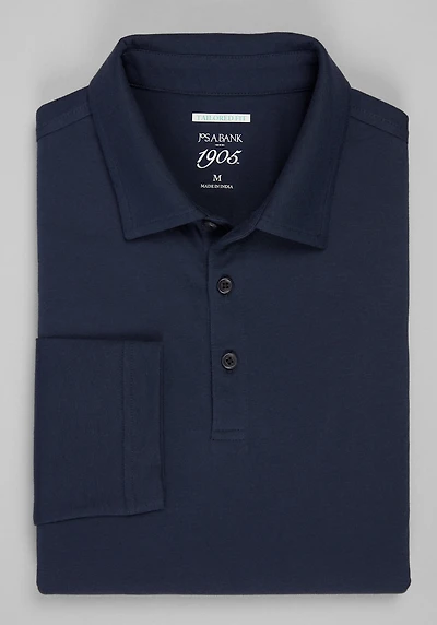 Men's 1905 Collection Tailored Fit Polo Shirt at Jos. A. Bank, Blue/Navy Blazer