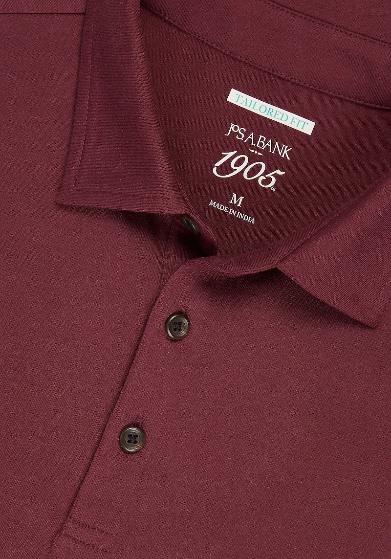 Men's 1905 Collection Tailored Fit Polo Shirt at Jos. A. Bank, Burgundy/Fig