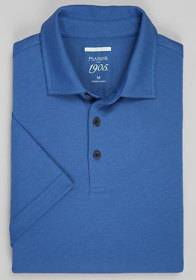 Men's 1905 Collection Tailored Fit Polo Shirt at Jos. A. Bank, Deja Vu Blue