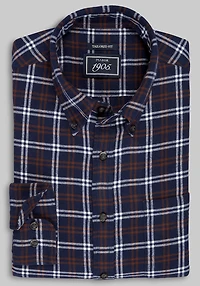Men's 1905 Collection Tailored Fit Large Check Flannel Casual Shirt at Jos. A. Bank, Blue/Navy