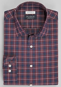 Men's Jos. A. Bank Traditional Fit Large Plaid Casual Shirt at Jos. A. Bank, Burgundy/Wine