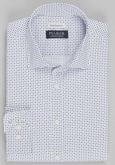Men's Jos. A. Bank Traditional Fit Mini Diamonds Casual Shirt at Jos. A. Bank, Blue