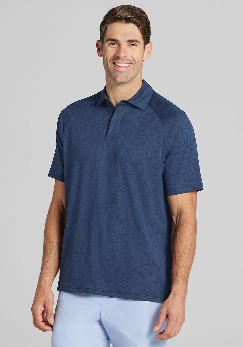 Men's Traveler® COOLMOTION Traditional Fit Raglan Polo at Jos. A. Bank, Blue/Navy Blazer