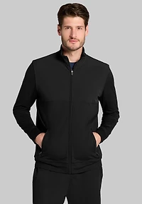 Men's Traveler® COOLMOTION Tailored Fit Long Sleeve Full Zip Shirt at Jos. A. Bank, Jet Black
