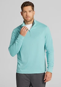 Men's Traveler® COOLMOTION Tailored Fit 1/4-Zip Pullover at Jos. A. Bank, Canal Blue/Multi