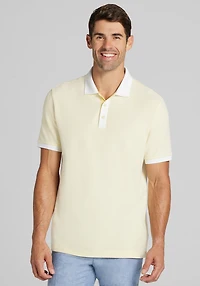 Men's Jos. A. Bank Tailored Fit Jacquard Knit Polo at Jos. A. Bank, Pastel Yellow