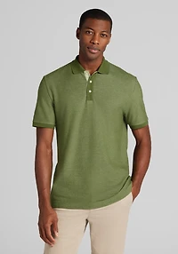 Men's Jos. A. Bank Tailored Fit Jacquard Knit Polo at Jos. A. Bank, Cypress/Green
