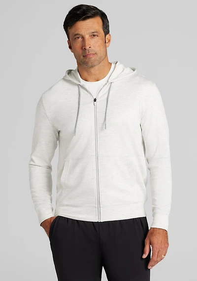 Men's Traveler® COOLMOTION Tailored Fit Zip Hoodie at Jos. A. Bank, Grey