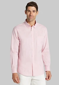 Men's Jos. A. Bank Tailored Fit Mini Houndstooth Button-Down Collar Casual Shirt at Jos. A. Bank, Pink