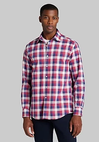 Men's Jos. A. Bank Tailored Fit Buffalo Check Spread Collar Casual Shirt at Jos. A. Bank, Red