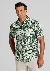 Men's Jos. A. Bank Tailored Fit Giant Fern Casual Shirt at Jos. A. Bank, Green