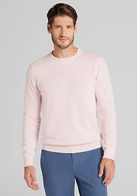 Men's Jos. A. Bank Tailored Fit Garment-Dyed Crew Neck Sweater at Jos. A. Bank, Orchid Pink