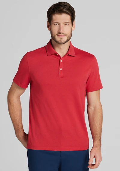 Men's 1905 Collection Tailored Fit Solid Polo Shirt at Jos. A. Bank, Red