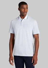 Men's Jos. A. Bank Tailored Fit Jacquard Tipped Polo at Jos. A. Bank, Bright White/Cream/White