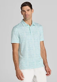Men's Traveler® Performance Tailored Fit Space Dye Grid Polo at Jos. A. Bank, Icy Morn/Multi