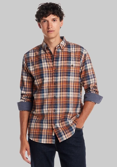 Men's Weatherproof Vintage Traditional Fit Flannel Shirt at Jos. A. Bank, Orange