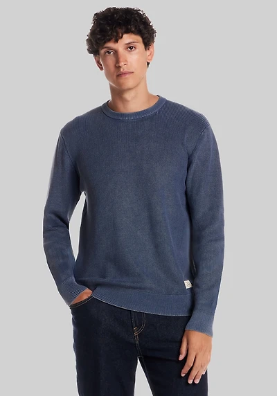 Men's Weatherproof Vintage Traditional Fit Vertical Weave Stonewash Sweater at Jos. A. Bank, Blue