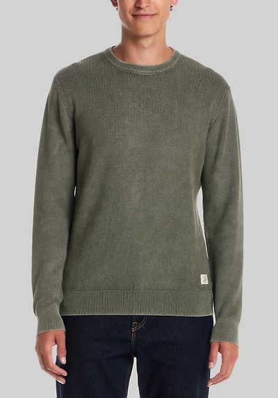 Men's Weatherproof Vintage Traditional Fit Vertical Weave Stonewash Sweater at Jos. A. Bank, Green