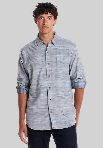 Men's Weatherproof Vintage Traditional Fit Space-Dyed Corduroy Shirt at Jos. A. Bank, Grey/Silver