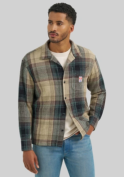 Men's Wrangler Tailored Fit Casey Jones Resort Shirt at Jos. A. Bank, Tan,