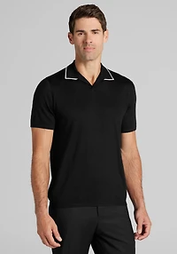 Men's Reserve Collection Tailored Fit Silk-Cashmere Johnny Polo at Jos. A. Bank, Black