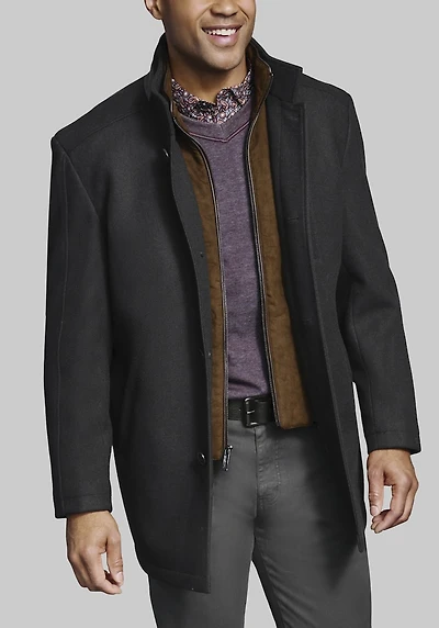 Men's Johnston & Murphy Tailored Fit Upton Car Coat at Jos. A. Bank, Black