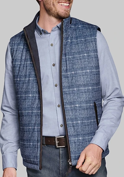 Men's Johnston & Murphy Tailored Fit Reversible Vest at Jos. A. Bank, Blue/Navy