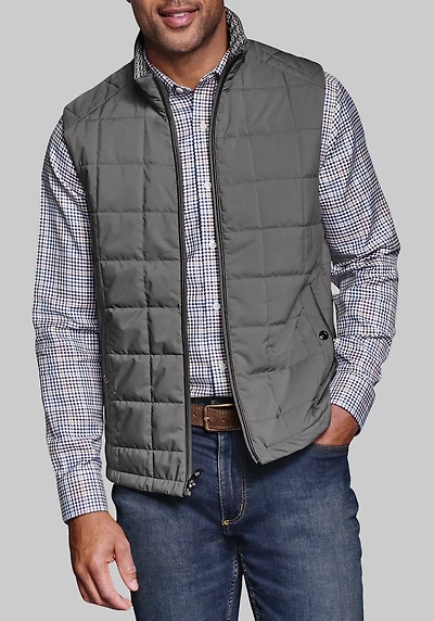 Men's Johnston & Murphy Tailored Fit Reversible Vest at Jos. A. Bank, Grey,