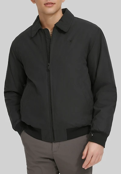 Men's Dockers Tailored Fit Micro Twill Golf Bomber Jacket at Jos. A. Bank, Black