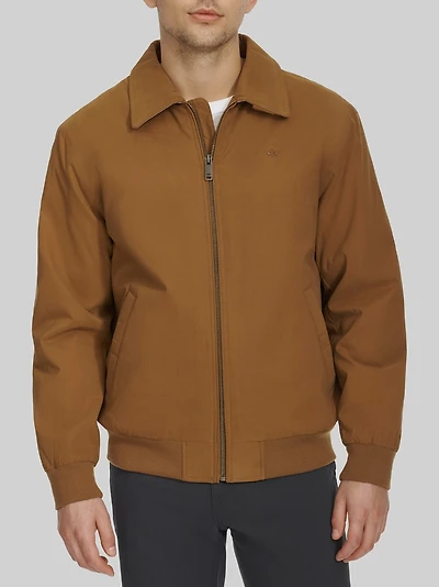 Men's Dockers Tailored Fit Micro Twill Golf Bomber Jacket at Jos. A. Bank, Brown/Tobacco