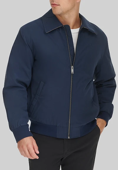 Men's Dockers Tailored Fit Micro Twill Golf Bomber Jacket at Jos. A. Bank, Blue/Navy