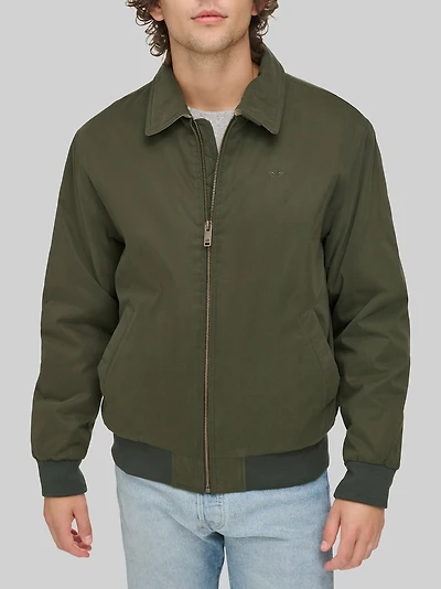 Men's Dockers Tailored Fit Micro Twill Golf Bomber Jacket at Jos. A. Bank, Green/Olive