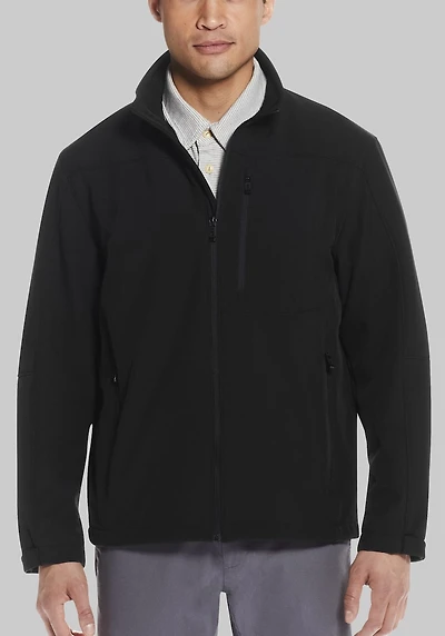 Men's Weatherproof Tailored Fit Soft Shell Jacket at Jos. A. Bank, Black