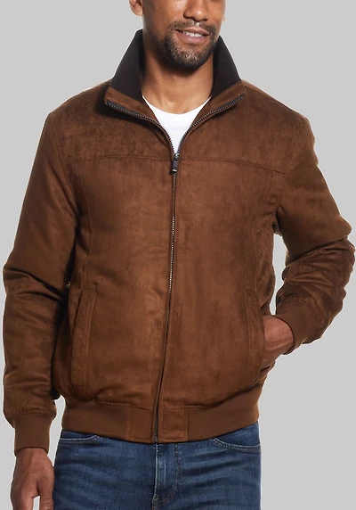Men's Weatherproof Tailored Fit Bomber Jacket at Jos. A. Bank, Taupe