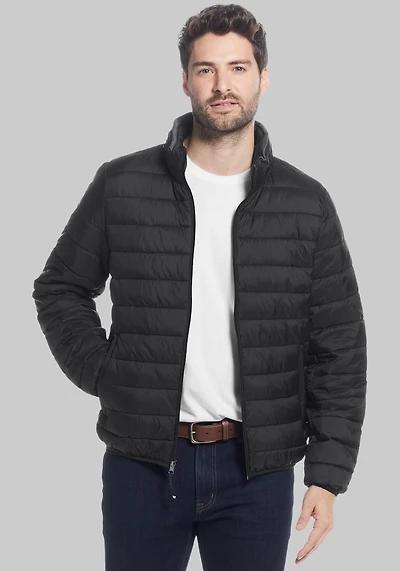 Men's Weatherproof Modern Fit Pillow Pac Puffer Jacket at Jos. A. Bank, Black