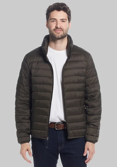 Men's Weatherproof Modern Fit Pillow Pac Puffer Jacket at Jos. A. Bank, Green/Olive