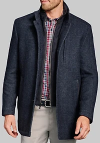 Men's Johnston & Murphy Tailored Fit Bib Front Car Coat at Jos. A. Bank, Blue/Navy