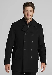 Men's Jos. A. Bank Tailored Fit Classic Peacoat at Jos. A. Bank, Black