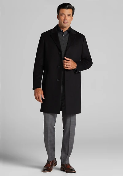 Men's Jos. A. Bank Traditional Fit Topcoat at Jos. A. Bank, Black