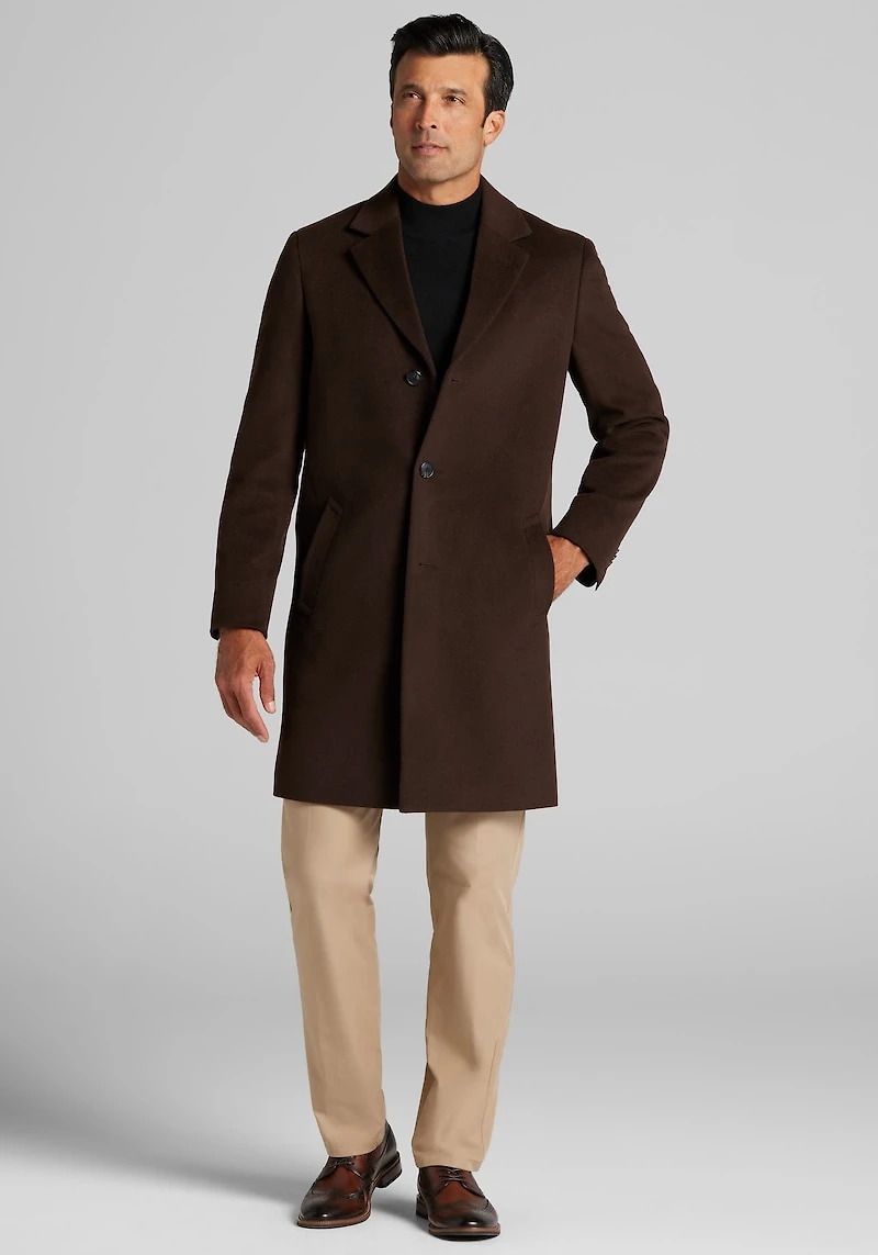Men's Jos. A. Bank Traditional Fit Topcoat at Jos. A. Bank, Brown