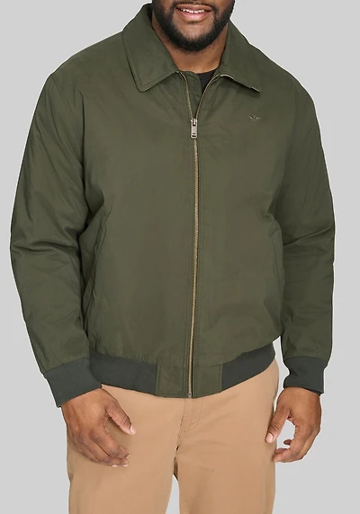 Men's Big & Tall Dockers Tailored Fit Micro Twill Golf Bomber Jacket at Jos. A. Bank, Green/Olive
