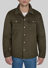 Men's Dockers Tailored Fit Sherpa Lined Shacket at Jos. A. Bank, Dark Green