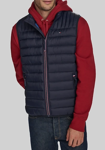 Men's Tommy Hilfiger Traditional Fit Quilted Vest at Jos. A. Bank, Blue/Navy