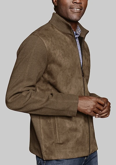 Men's Johnston & Murphy Tailored Fit Faux Suede Jacket at Jos. A. Bank, Camel/Tan