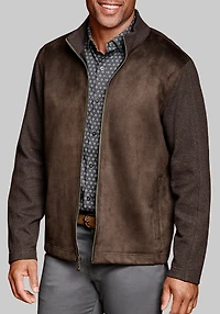 Men's Johnston & Murphy Tailored Fit Faux Suede Jacket at Jos. A. Bank, Brown
