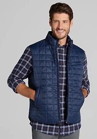Men's Jos. A. Bank Tailored Fit Box Quilted Vest at Jos. A. Bank, Blue/Navy Blazer