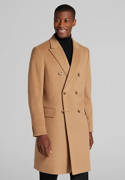 Men's Jos. A. Bank Tailored Fit Overcoat at Jos. A. Bank, Light Camel/Tan