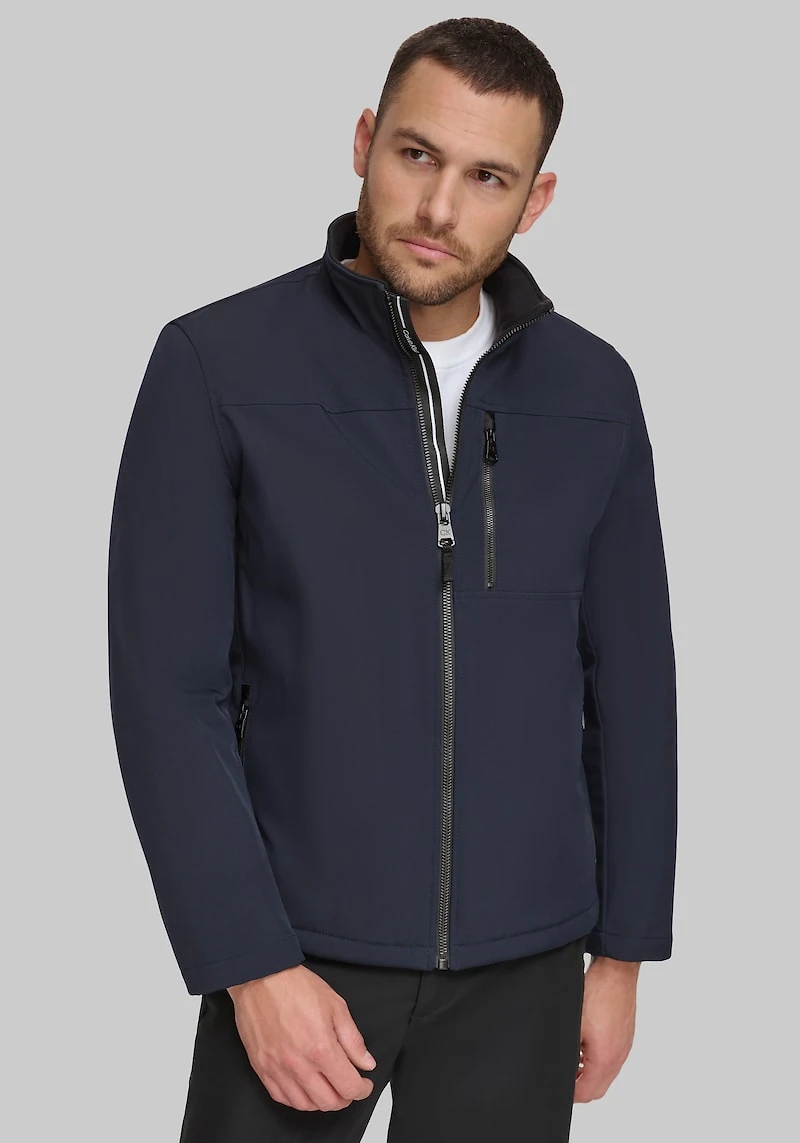 Men's Calvin Klein Sherpa Lined Soft Shell Jacket at Jos. A. Bank, Blue/Navy