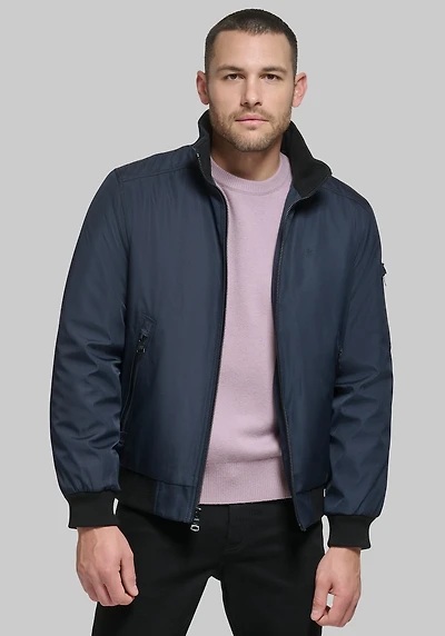 Men's Calvin Klein Tailored Fit Classic Ripstop Bomber Jacket at Jos. A. Bank, Blue/Navy