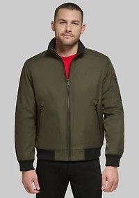Men's Calvin Klein Tailored Fit Classic Ripstop Bomber Jacket at Jos. A. Bank, Green/Olive